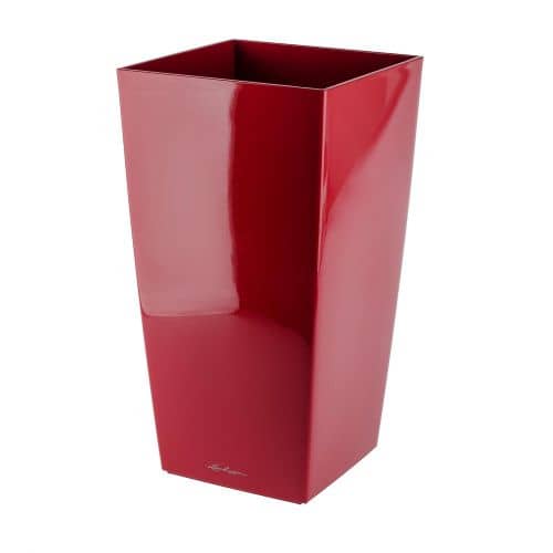 Купить Кашпо Lechuza Cubico scarlet red high gloss 22x22x41 см по низкой цене