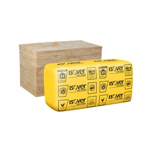 Купить Звукозащита Isover 75, 1170х610х75 мм, 11,42 м2=0,856 м3, 16 шт по низкой цене