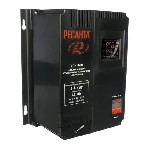 Купить Стабилизатор настенный Ресанта СПН-5400 5,4 кВт по низкой цене