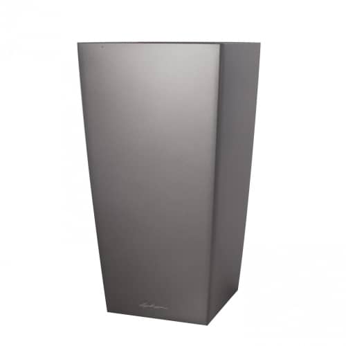 Купить Кашпо Lechuza Cubico Alto Complete charcoal metallic 40x40x105 см по низкой цене