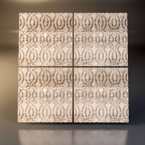 3D панель стеновая Relieffo Mantra (Ясень) Д022Я 600х600х30 мм