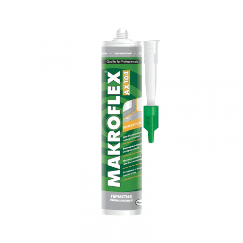 Купить Герметик Makroflex AX104 силиконовый, универсальный, бесцветный 0,29 л по низкой цене