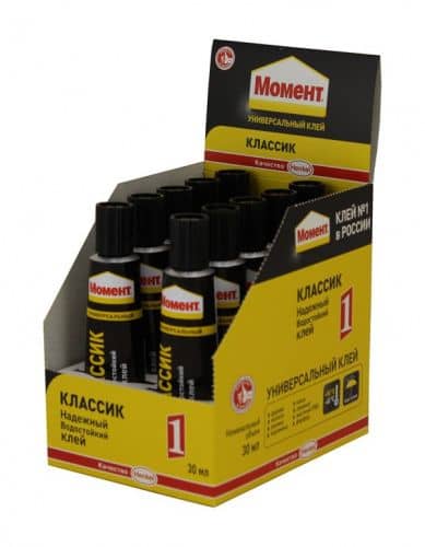 Купить Клей Henkel Момент-1 Классик в шоу-боксе 10 шт туба 30 мл по низкой цене