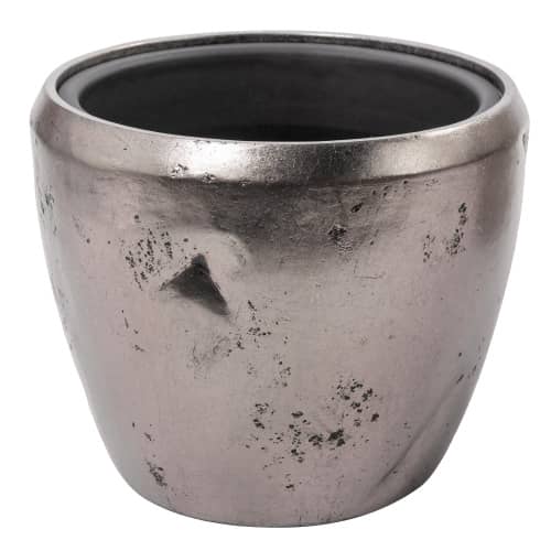 Купить Кашпо Nobilis Marco Pa-darksilver Round с техническим горшком, 35 см по низкой цене