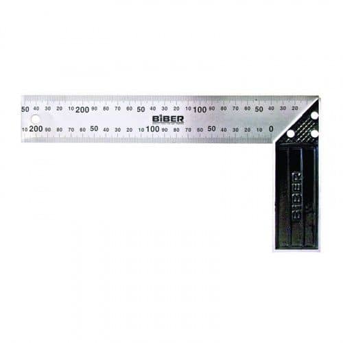 Купить Угольник Biber ПРОФИ столярный, нерж. сталь, гравировка, 250 мм по низкой цене