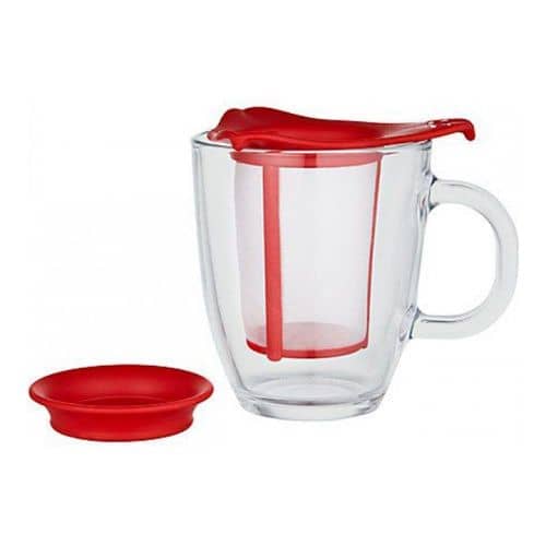 Купить Кружка с фильтром BODUM YO-YO, 0.35л, цвет красный по низкой цене