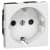 Купить Механизм розетки 1-м СП 2мод. Mosaic 16А IP20 2P+E с заземл. защ. шторки немецк. стандарт винт. клеммы бел. Leg 077213 по низкой цене