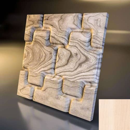 3D панель стеновая Relieffo Brick (Береза) Д039БР 600х600х30 мм