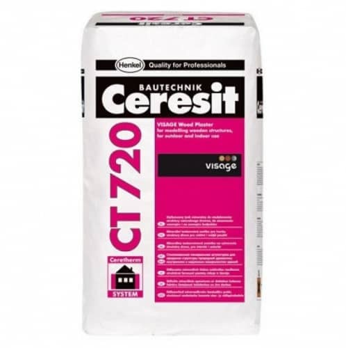 Купить Штукатурка Ceresit CT 720 Visage с фактурой дерева белая декоративная 25 кг по низкой цене