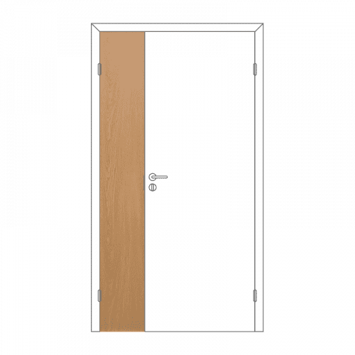 Купить Дверное полотно Olovi, 3D М3х21, ответная часть, дуб, с притвором, 335х40х2040 мм по низкой цене