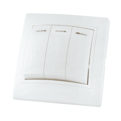 Купить Выключатель TDM Electric ТАЙМЫР SQ1814-0006 в рамку с/у, 3 клавиши, с/инд., 10 А, 230 В, IP20, керамика, белый по низкой цене