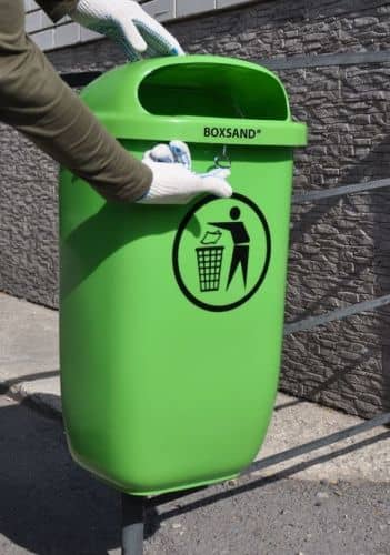 Купить Урна BOXSAND навесная со съемной емкостью, 60 л по низкой цене