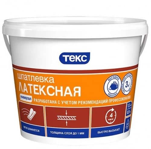 Купить Шпатлевка Текс Универсал латексная 1,5 кг по низкой цене