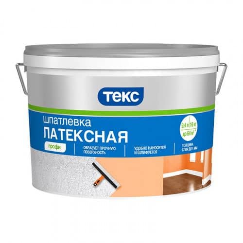 Купить Шпатлевка ТЕКС Профи латексная 16 кг по низкой цене
