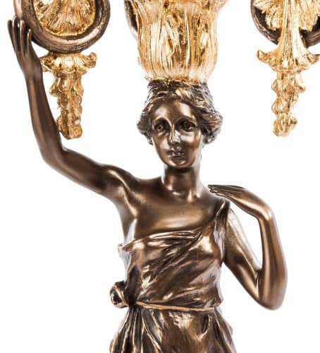 Купить Канделябр Veronese Девушка WS-690/2 в древнеримском стиле по низкой цене