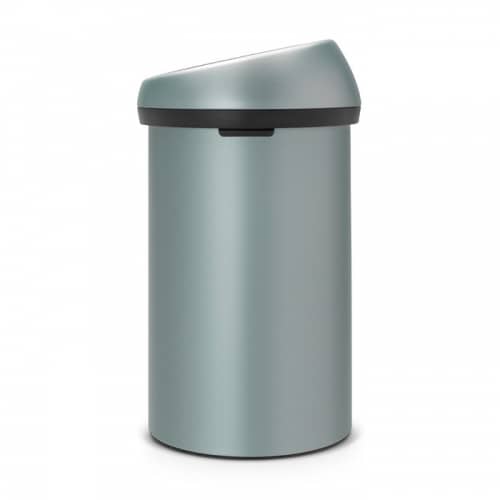 Купить Бак Brabantia Touch Bin New мусорный, мятный металлик, 60 л по низкой цене