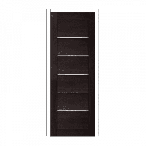 Купить Дверное полотно Olovi "Канзас", венге, экошпон, стекло, 900x40х2000 мм, б/ф по низкой цене