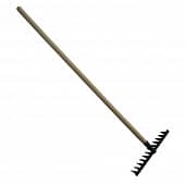 Купить Грабли витые 12 зубьев деревянный черенок по низкой цене