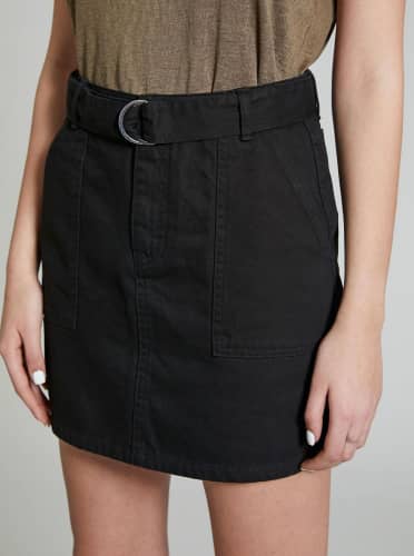 Купить Юбка Piazza Italia джинсовая, чёрная по низкой цене