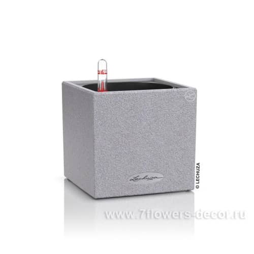 Купить Кашпо Lechuza Canto Stone Complete stone grey 14x14x14 см по низкой цене