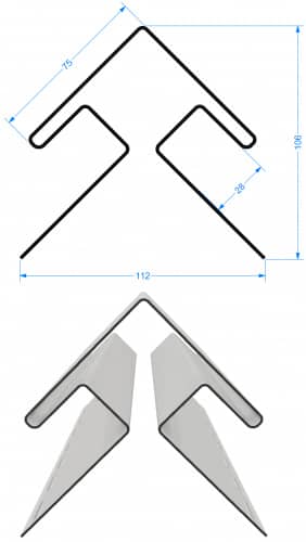Купить Угол Docke внешний, под камень, цвет шоколад, 89х30 мм, длина 3000 мм для наружной отделки дома по низкой цене