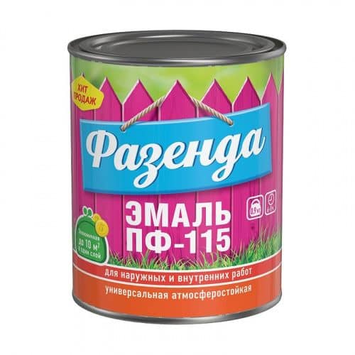 Купить Эмаль ТЕКС Фазенда ПФ-115 черная 0,9 кг по низкой цене