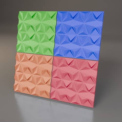 3D панель стеновая Relieffo Delta 061 из пенополиуретана 600x600x30 мм