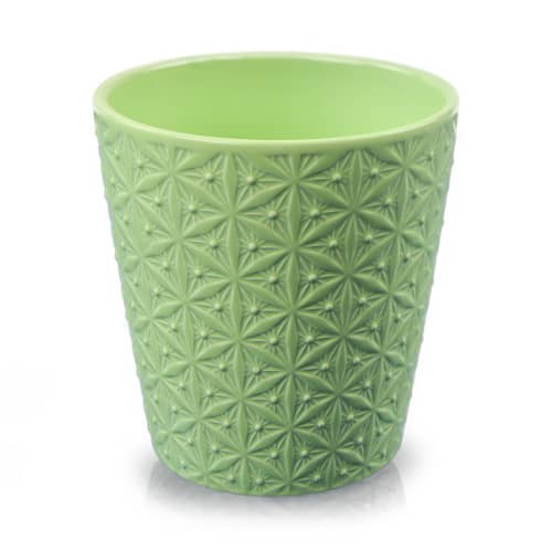 Купить Кашпо для орхидей керамическое зеленое d13 см Pastel по низкой цене