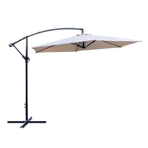 Купить Зонт садовый подвесной d3 м полиэстер белый по низкой цене