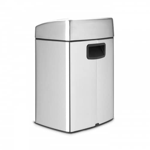 Купить Бак Brabantia Touch Bin New мусорный, прямоугольный, стальной матовый, 10 л по низкой цене