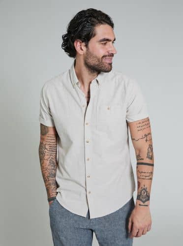 Купить Рубашка Piazza Italia con taschino a lato цвета слоновой кости по низкой цене