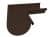 Купить Угол желоба внутренний, металл, коричневый, D=125 мм по низкой цене
