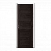 Купить Дверное полотно Olovi "Аризона" М8, глух., с притв., венге, экошпон, замок 2014, 720x40х2000 мм по низкой цене