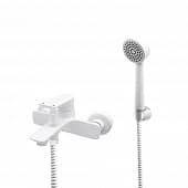 Купить Смеситель для ванны FLUMEN DESIGN Orlean с набором для душа белый по низкой цене