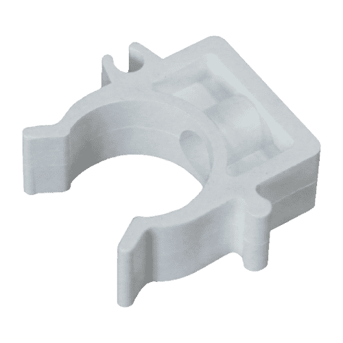 Купить Держатель пластиковый для труб D=25 мм, белый, уп. 100 штук по низкой цене