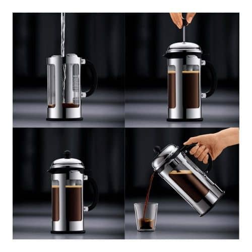 Купить Френч-пресс Bodum Chambord, хром, 1 л по низкой цене