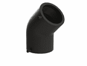 Купить Отвод 45° электросварной с закладными нагревателями ПЭ 100 (из полиэтилена) ПОЛИПЛАСТИК диаметр 63-180 мм, SDR 11 по низкой цене