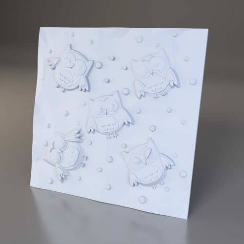 3D панель стеновая Relieffo Flights Bird 003 из пенополиуретана 600х600х22,5 мм