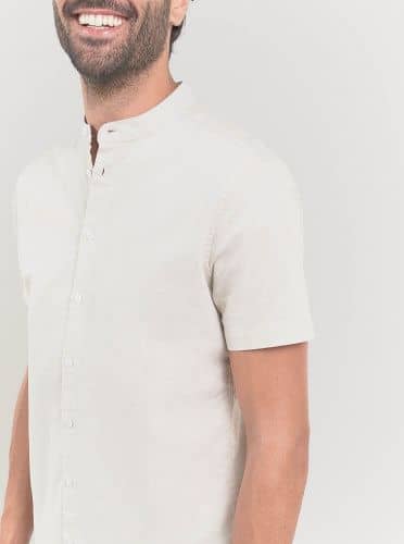 Купить Рубашка Piazza Italia modello coreano mezza manica цвета слоновой кости по низкой цене