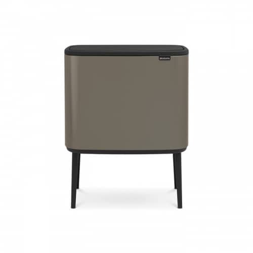 Купить Бак Brabantia Touch Bin Bo мусорный, платиновый, 11+23 л по низкой цене