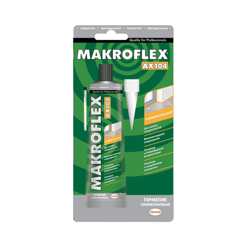 Купить Герметик Makroflex AX104 силиконовый, универсальный, бесцветный 85 мл по низкой цене