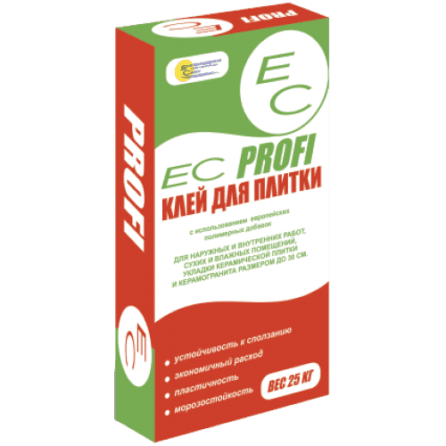 Купить Клей Екатеринодарские смеси Профи для керамогранита 25кг по низкой цене