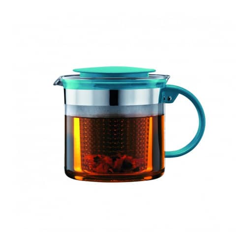 Купить Чайник заварочный с фильтром Bodum Bistro Nouveau , 1.5л, цвет бирюзовый по низкой цене