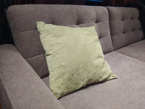 Купить Подушка Valles №19 декоративная флок светло-зеленый 45x45 см по низкой цене