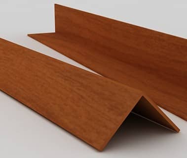 Угол ПВХ отделочный, вишня, 20x20 мм, 2,7 м