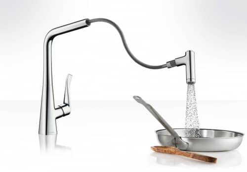 Купить Смеситель Hansgrohe Metris рычажный c душем 14820800 по низкой цене