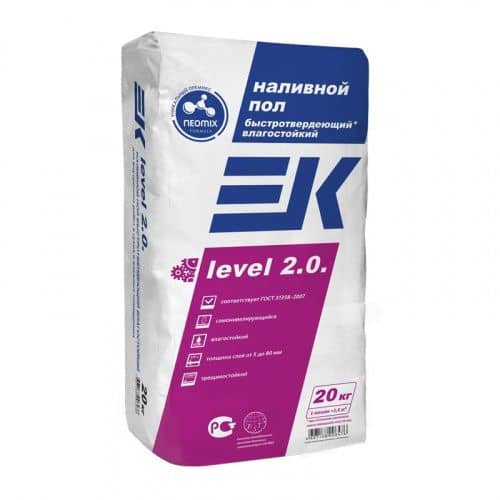 Быстротвердеющий наливной пол ЕК LEVEL 2.0