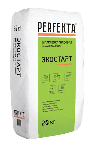 Купить Шпатлевка Perfekta Экостарт гипсовая 20 кг по низкой цене