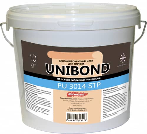 Купить Клей напольный UNIBOND 3014 STP Universum для укладки паркета однокомпонентный на основе гибридных полимеров по низкой цене