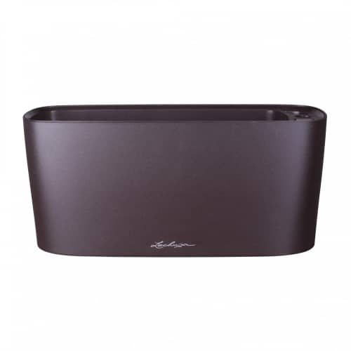 Купить Кашпо Lechuza Delta 20 Complete espresso metallic 40x15x18 см по низкой цене